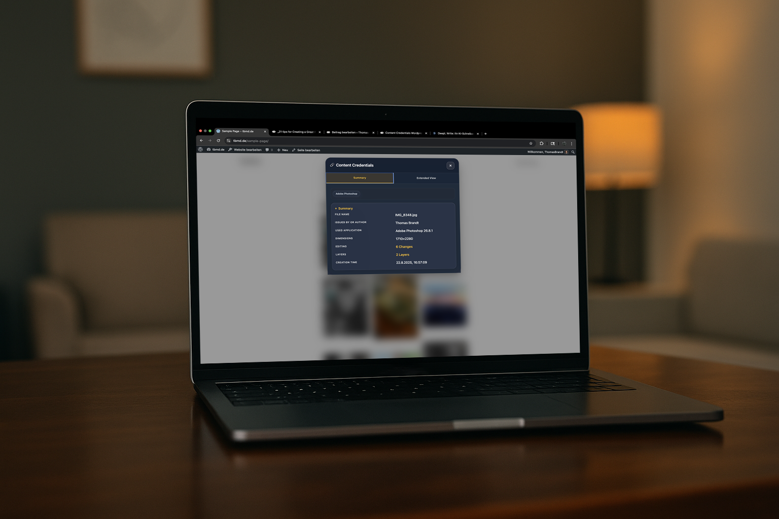 Content Credentials WordPress Plugin