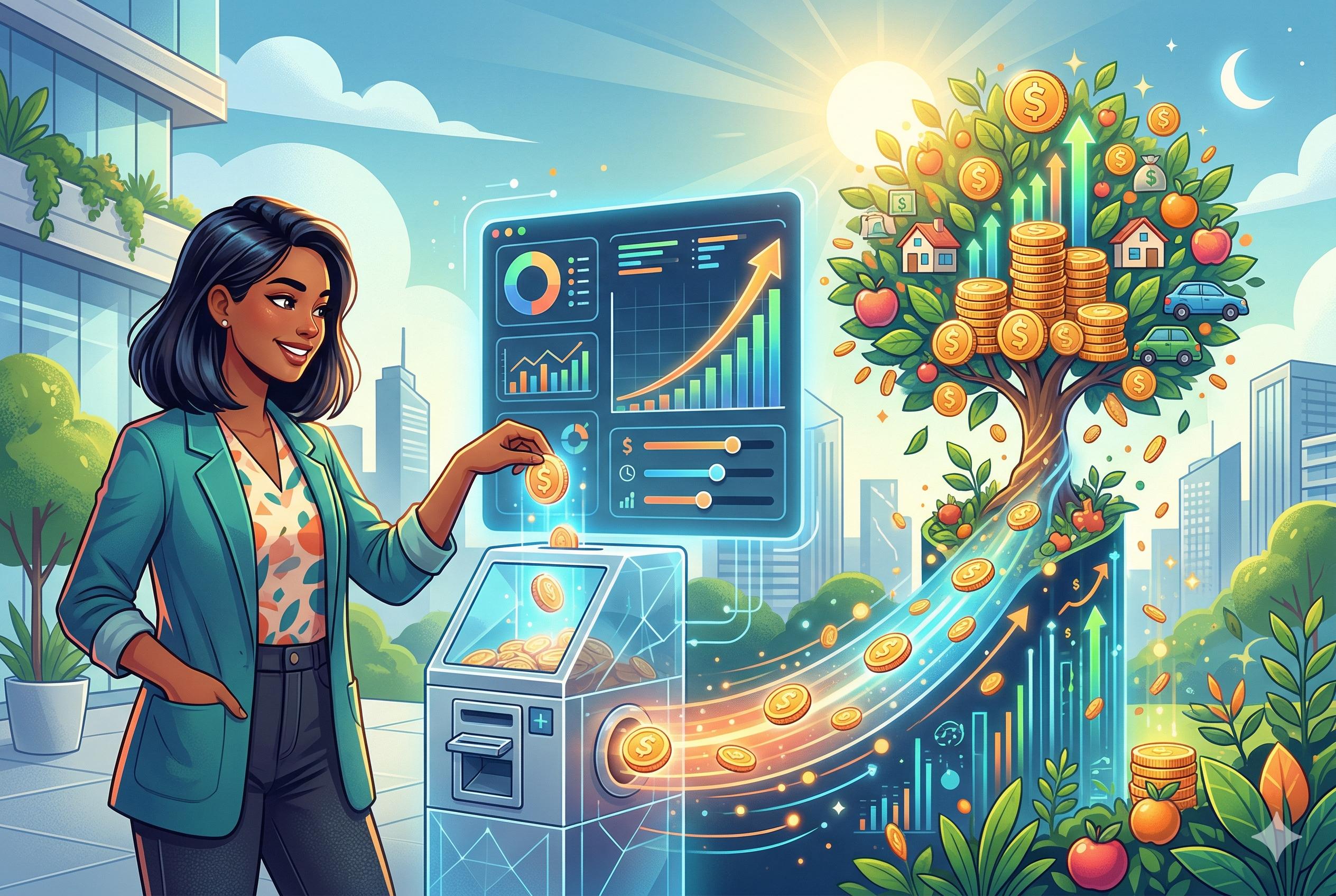 Screenshot des ETF Sparplan Rechners mit Eingabefeldern und Ergebnisdarstellung.